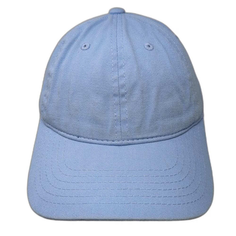 ChokoLids Baseball Cap Blue One Size Adjustable Slideback Cotton Solid Plain Hat